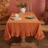 Founce zszywki bawełniane tkaniny stołowe zmywalne obrus na imprezę na przyjęcie jadalni bankiet dekoracja luksurou Cover 240430