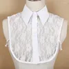 Bow Ties 2024 Lace Floral Faux colliers pour femmes chemises détachables Faux cols chemisier revers élastique Tie fille Pull Col