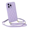 Luxury Lanyard Crossbody iPhone Case Wristband Phone Case Hanging Rope Check عالية الجودة من جلد الكتف من أجل iPhone 15 14 11 13 Pro Max Xr XS Max 12