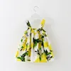 Summer Baby Girl Dress Lemon Print born Infant Dresses Christening Gowns Princess Birthday for 240428