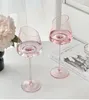 500 ml de grande capacidade de vidro de vinho tinto rosa de alto valor de cristal champanhe copo de boca oblíqua Goblet 240430