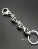 Einzigartige 316L Edelstahlschädel Herren Biker Rocker Punk Keychain 5L018KC7481188