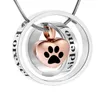 Crematie sieraden voor huisdier poot print as ketting herdenkingsmemory honden urn hangers voor dieras1278547