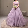 Vestidos de baile de lavanda de lavanda longa e elegantes BATEA