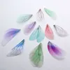 Dekoracyjne figurki 22-46 mm 10pcs/pakiet kolorowe szyfonowe skrzydła domowe dekoracje ślubne