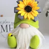 Figurines décoratives Sunflower Bumble Bee Gnome rayé Gnome scandinave tomte nisse Elfs de miel suédois maison Poupée en peluche