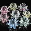 60 mm-200 mm Crystal Swan Lotus Glass Caractère de ville Ornement de papier Feng Shui Collection décorative décoration 240426