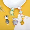 Dekorative Figuren 5pcs Miss Flamingo Giraffe Tier Cartoon Figur Miniatur DIY Crafts Suspies Harz Flachback Cabochons