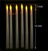 30pcs 11quotLed Battery Operated Flickering Flameless Ivory Taper Candles Lamp Stick Candle Wedding Home Table Decor 28cm H14451804