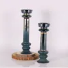 Figurine decorative europea Retro Creative Glass Candlestick Cragi a mano Cravi da pranzo Tavolo da sala da pranzo Decorazione