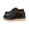 Chaussures décontractées British Retro Men's Brown Trend Low-Top Le dentelle en cuir à lacets All-Match Oxfords Young