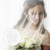 Veli da sposa abiti da sposa semplici e cristallini con appliques in pizzo ()