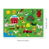 Baby Teppiche Playmats Farmtiere Filz Story Board Farmhouse Storybook Wandhängedekor Montessori Frühes Lernen interaktiver Puzzle T otgwt