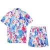 2024 MENS SOMMER DESIGNER Skjortor Fashion Hawaii Floral Print Casual Shirt Men Women Slim Fit Short Sleeve Beach Clothing