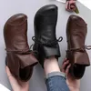 Stiefel Booties Frau 2024 Weicher Plüsch -Knöchel für Frauen Mode Schnürung Herbstschuhe Keilabsatz Frauenschuh Lederplattform