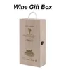 Prezent Drewniany pudełko na wino podwójne butelki Paski skrzyń do dekoracji domowej Rozmiar 35x20x10 cm standardowe 750 ml butelki rustykalne solid xj9815560