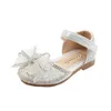 Sapatos planos sapatos infantis planos de arco childrens princesa para sandálias femininas 2024 nova primavera verão confortável e645 h240504