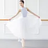 Bühnenbekleidung Ballett Tutu Danz Tüll Lange Rock Charakter weiß Ronmantic Kleid Ballerina Tanzkleidung