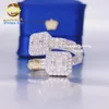 Hip Hop Diamond Fine Jewelry 925 Sterling Silver Moissanite of CZ Zirkon Iced Out Rings