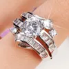 Wedding Rings Huitan Noble For Women Luxury Paved Brilliant Cubic Zirconia Modern Fashion Bands Accessories 2024 Jewelry