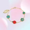 2021 Romatik Kadınlar Moda Kabuğu Şanslı Bahar Çiçek Ladybug Fauna Tasarım Lüks Akıllı Bilezik Düğün Mücevherleri220Y7497787