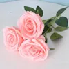 Dekorativa blommor Artificial Rose Flower Single Branch Silk Fake For Mors Day Gift Wedding Party Bridal Bouquet Home Decorations