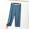 Pantaloni da donna Donne Shorts Streetwear Gamba larga ritagliata per i pantaloni elastici di mezza fase di colore solido Summer Sump Sciose Fit