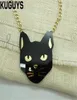 2021 Nieuwe mode -sieraden Zwarte kattenkop grote hangketting voor vrouwen heup phop man dieren ketting voor zomeraccessoires6120846