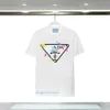 Mens T-shirt Lettre P Shirts T-shirts Femmes Haikyuu Mens Tshirt High Quality Cotton Fashion Brand Couptre à manches courtes Male Couple lourd Assorage Central Tendy Summer White Top