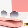 Солнцезащитные очки Miui Овальные рамки солнцезащитные очки дизайнерские женщины -радиационные личности мужские ретро -очки.