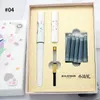 Japaner Platin kleiner Meteor -Stift -Set -Tintenabsorber -Beutel Geschenk 240425