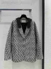 Designer de vestes pour femmes Milan Runway 2024 Nouveau Spring V Neck Neck Long Sleeve Brand de style manteaux de style Designer Extérieur 0303-2 0nw1