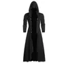 Men039S jackor Retro Long Trench Coat Steam Punk Gothic Wind Cloak Hooded Windbreaker Jacket Fashion Plain Cap Cardigan Casaco2352465