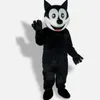 Taille adulte du chat noir Mascot Costume Cartoon Characon Tenics Suit Furry Cost Halloween Carnival Birthday Party Robe