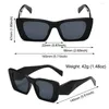 Zonnebrillen vierkante frame rechthoek vintage UV -bescherming onregelmatige tinten van de jaren 90 brillen voor vrouwelijke mannen