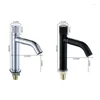 Bathroom Sink Faucets Basin Faucet Deck Mount Black Chrome Single Cold Tap Stainless Steel Kitchen Washbasin Lavotory