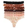 3 Pack Femmes Sous-vêtements Satin Sexy Sangle Panty Coton Coton Coucle Breatchable Pantes Refort Soft Low Taies Sexy 240422