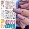 2024 4pcs uñas cómicas Diseño Pop Art Inspiration Slider para decoración de uñas Corazón Fuego Simple Simple Agua Manicura Manicura para dibujos animados Arte de uñas