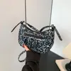 Umhängetaschen Leopard PU Zipper Nieten nähen Modetasche Individualität Crossbody 2024 für Frauen Bolsas Femininas