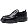 Vestido sapatos de vestido masculino de couro genuíno masculino, japonês e ruas coreanas derby mocassins elegantes