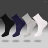 Herrar strumpor bomull svart företag avslappnad andas hösten manlig besättning meias sokken träning rör vitt