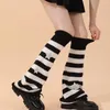 Frauen Socken Stiefel Manschetten Leggings über das Knie Y2K Latin Ballet weiche Japanisch gestrickt