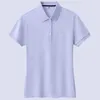 Dames Polos Polo Neck Shirt voor vrouwen gebreide gewone borduurwerk Baggy Woman T Synthetische mooie mode 2024 Hoge kwaliteit met kraag