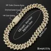 Ketten 20mm Diamant Miami Prong Cuban Link Chain Choker Halskette Armbänder 14K Weißgold Eiskur