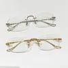 Sunglasses Frames Ultralight Frameless Business Men Finished Myopia Optical Glasses Frame Rimless Near SIght Eyeglasses 0 To -5.0