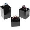Pagnies de bijoux en acrylique Square Stand Pographie accessoires Cosmetics Ring Display Collier