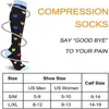 Meias meias de compressão de meias para homens e mulheres 20-30 mmhg cuidados esportes de viagem meias de vôo de canela shin splints kn comprimento alivie a fadiga da perna y240504