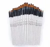 12 stks nylon haar houten handgreep Watercolor Paint borstel pen set voor het leren van doe -het -zelf olie acryl schilderen kunstborstels benodigdheden make -up1876824412