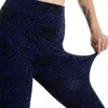 Leggings pour femmes Cuhakci Navy High Taist Leopard Print Jeggings Faux Denim Workout Yoga Femmes Stretch Slim Fit Pantal