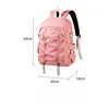 学校のバッグ女の子用防水ナイロンバックパックミニマリストドローストリングトラベルピンクファッションカジュアルブックバッグラップトップバッグ